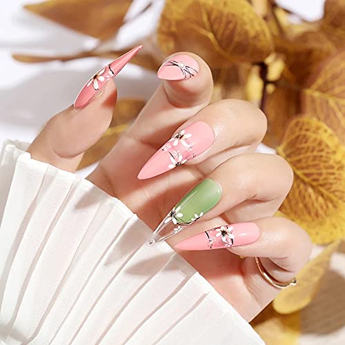 ( round shape ) Artificial Nails 100pcs With Nail Glue, Beautiful Fancy Fake Nails ,Acrylic Nails Kit Natural False Nail