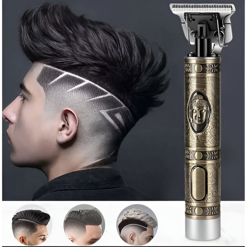 ( Metal Body )Vintage T9 Hair Trimmer Cordless Professional Hair Clippers Electric Trimmers For Men (Random color,design)